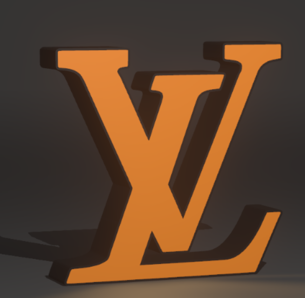 LV Letters LED light box – custom 3D printed – Lit Layer Creations